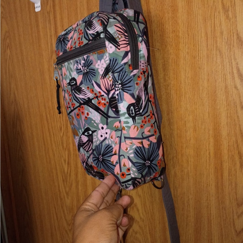 Chic Bird Print Backpack - Multicolor - image 3